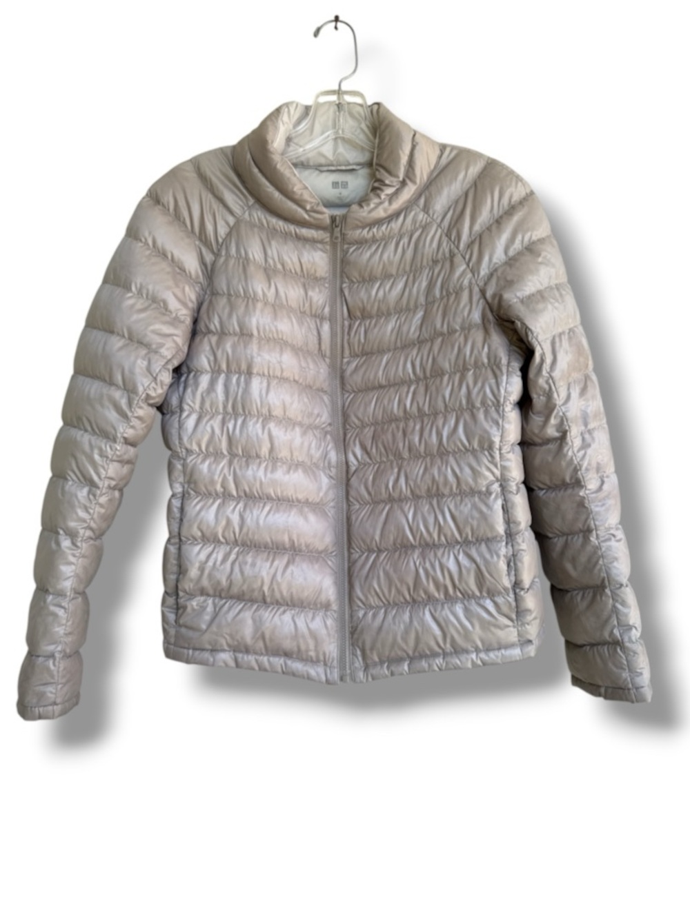 Uniglo Ultra Light Down Jacket In Light Taupe Size Medium